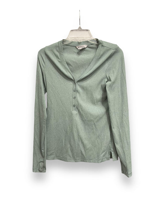 Top Long Sleeve Basic By Athleta In Green, Size: Sp