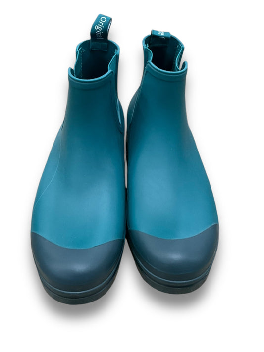 Boots Rain By Clothes Mentor In Teal, Size: 10