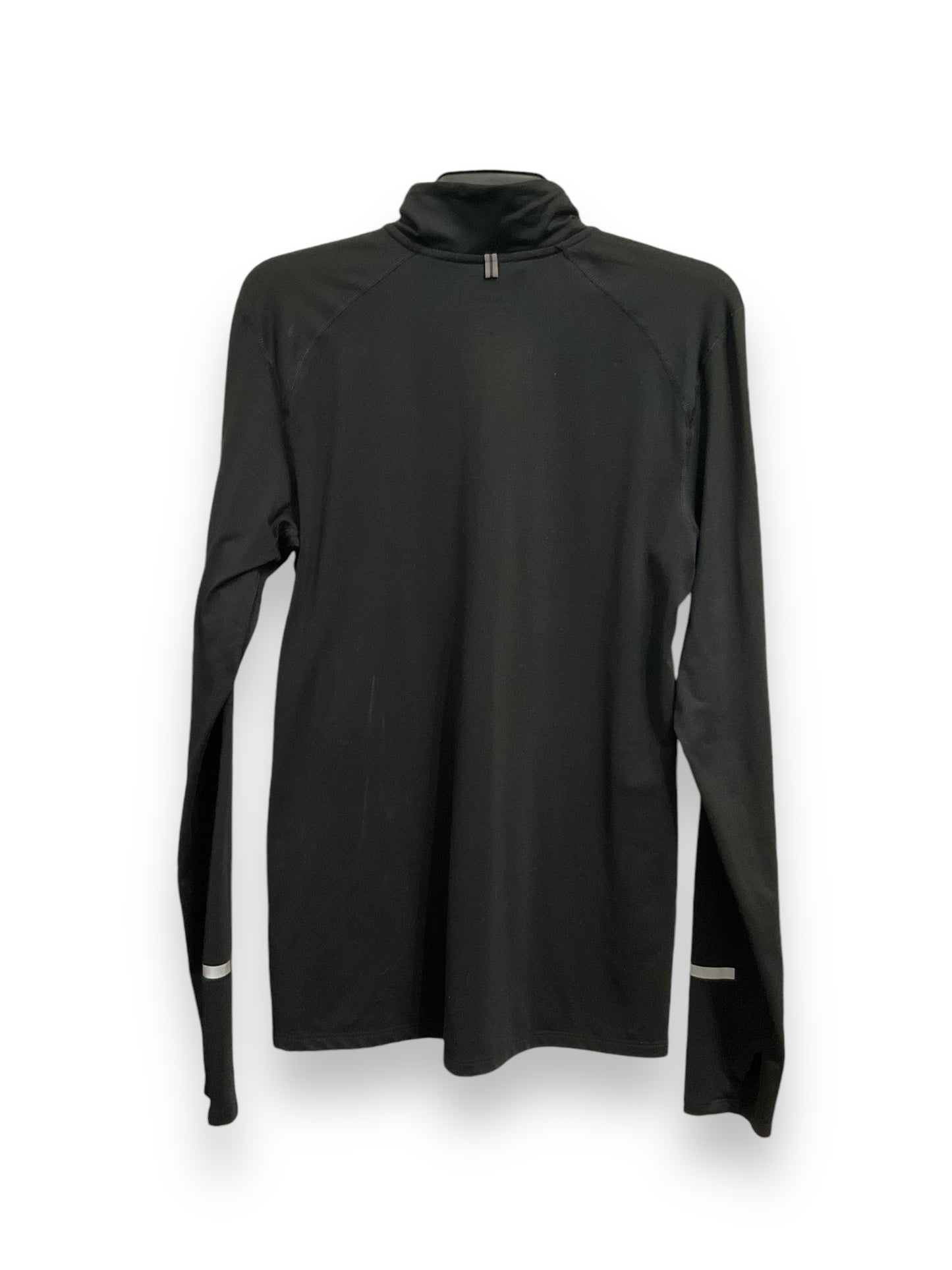 Athletic Top Long Sleeve Collar By Nike Apparel In Black, Size: S