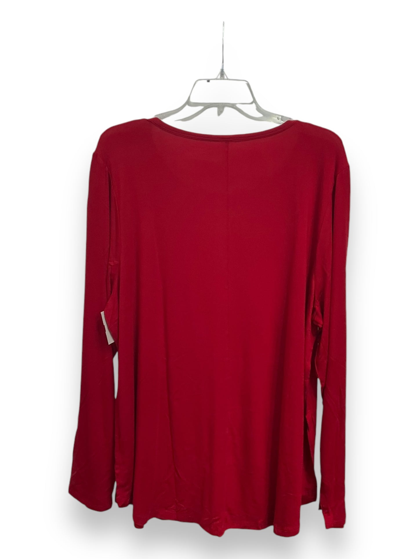 Top Long Sleeve Basic By Lane Bryant In Red, Size: 2x