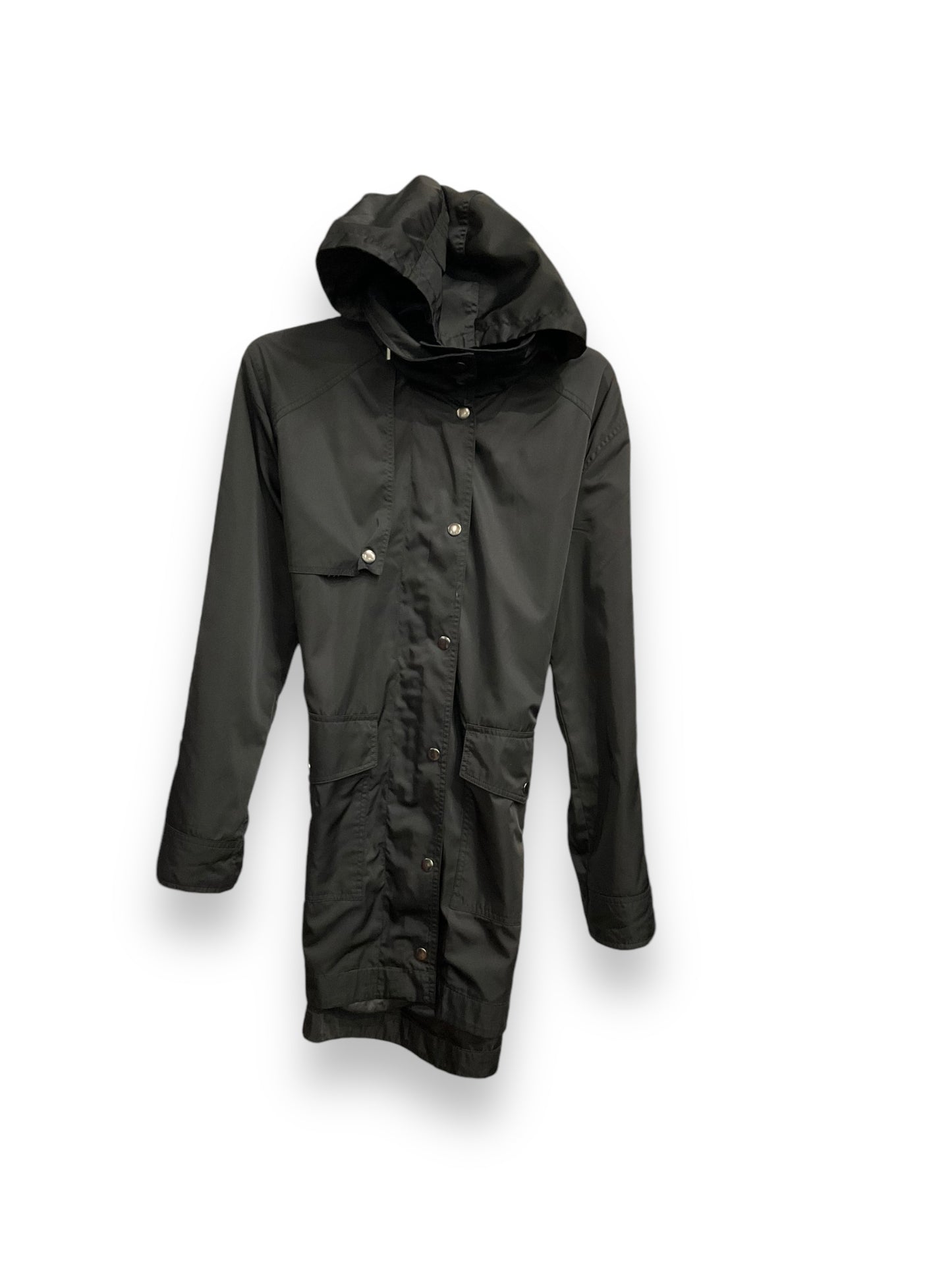 Coat Raincoat By Halogen In Black, Size: S