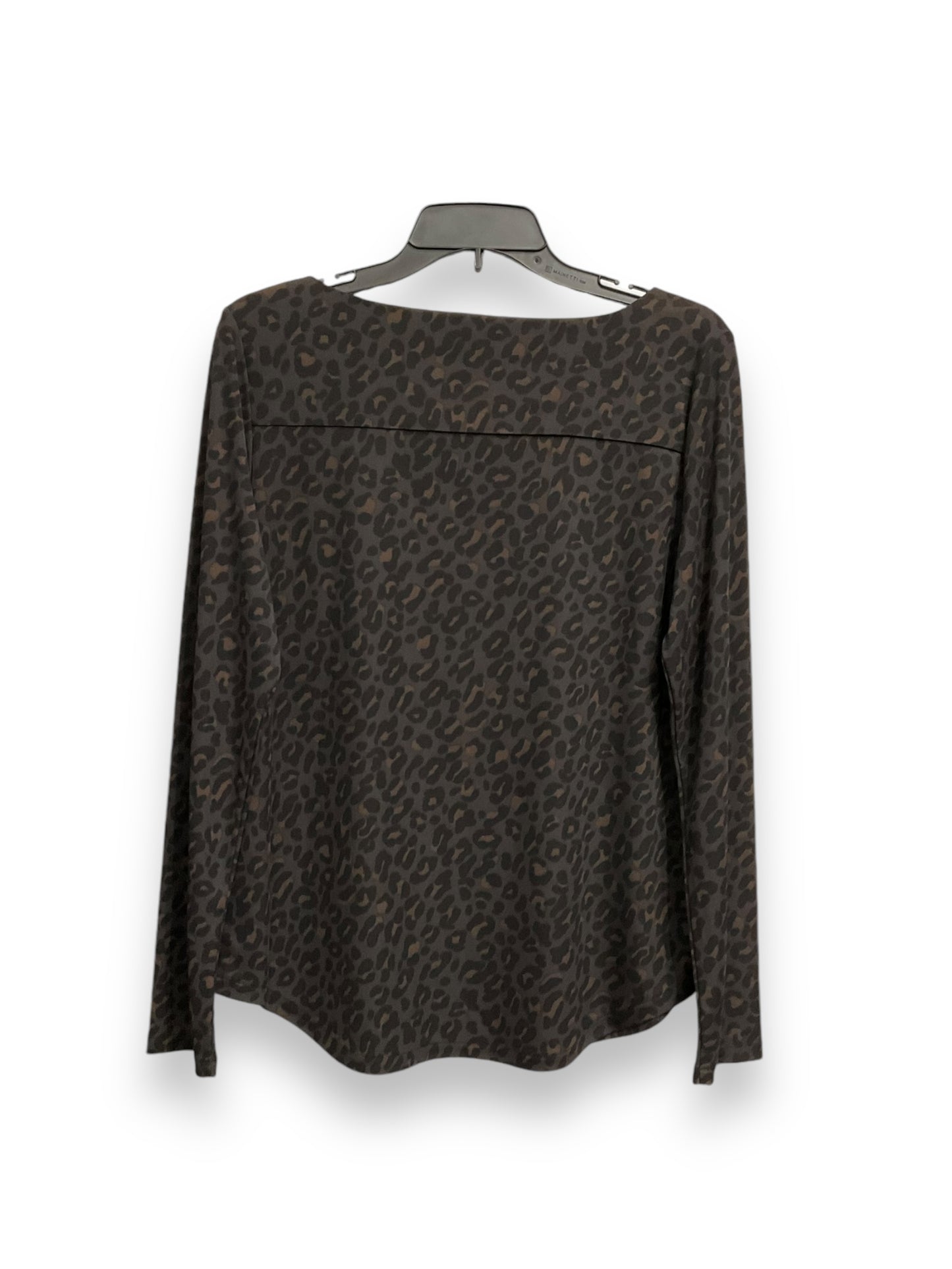 Top Long Sleeve By Ann Taylor In Animal Print, Size: L