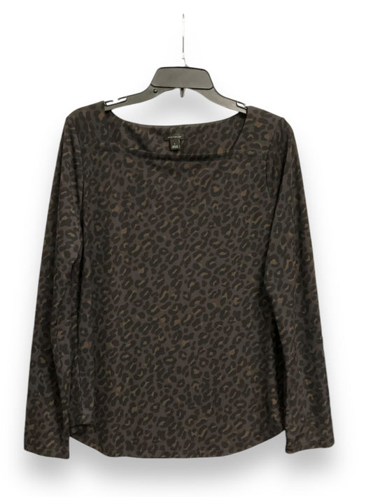 Top Long Sleeve By Ann Taylor In Animal Print, Size: L