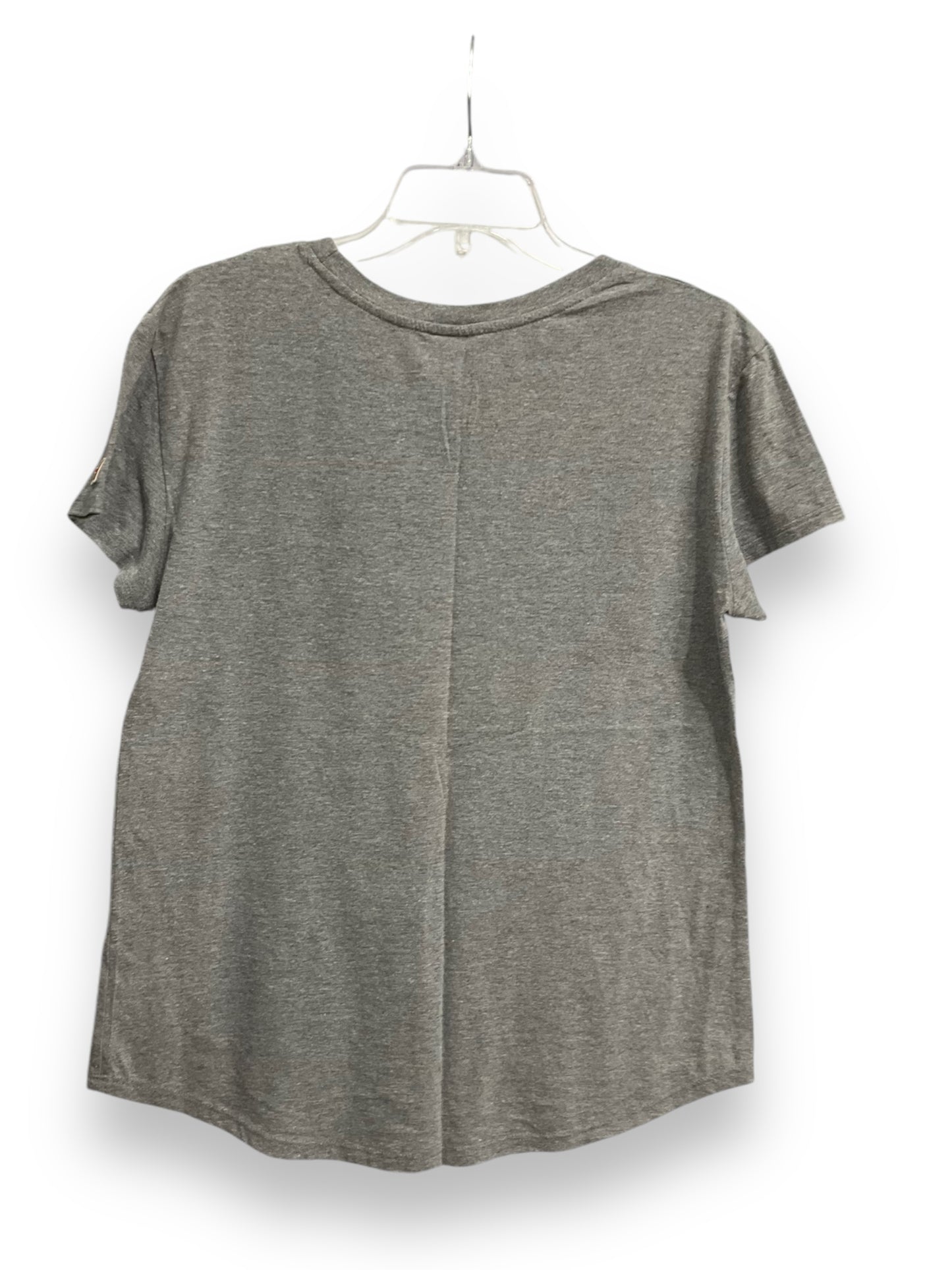 Top Short Sleeve Basic By Clothes Mentor In Grey, Size: L