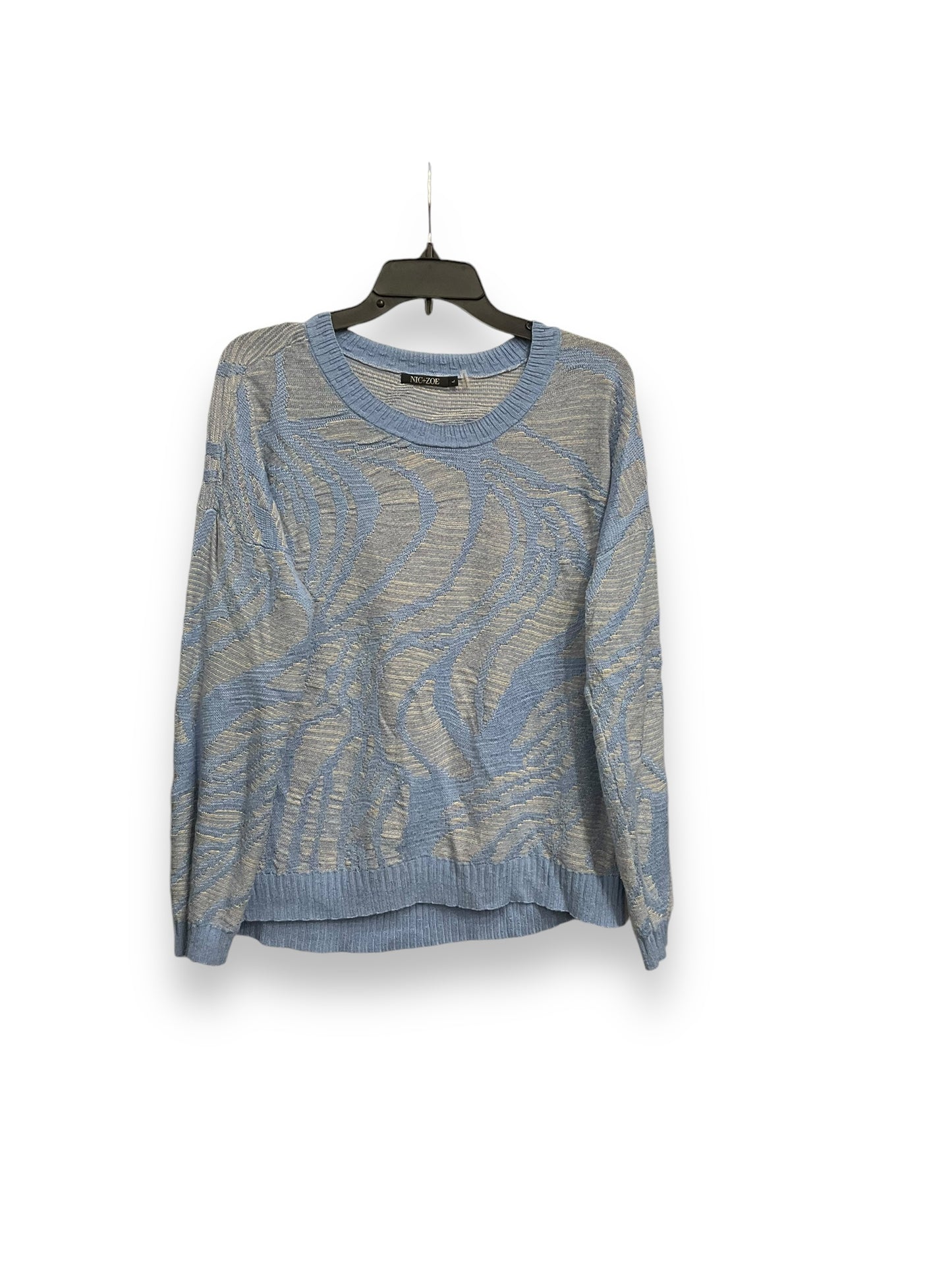 Top Long Sleeve By Nic + Zoe In Blue, Size: L