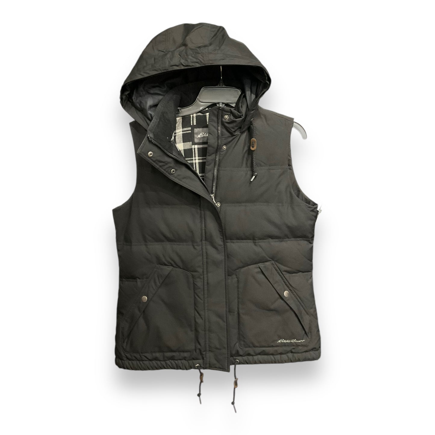 Vest Puffer & Quilted By Eddie Bauer In Black, Size: L