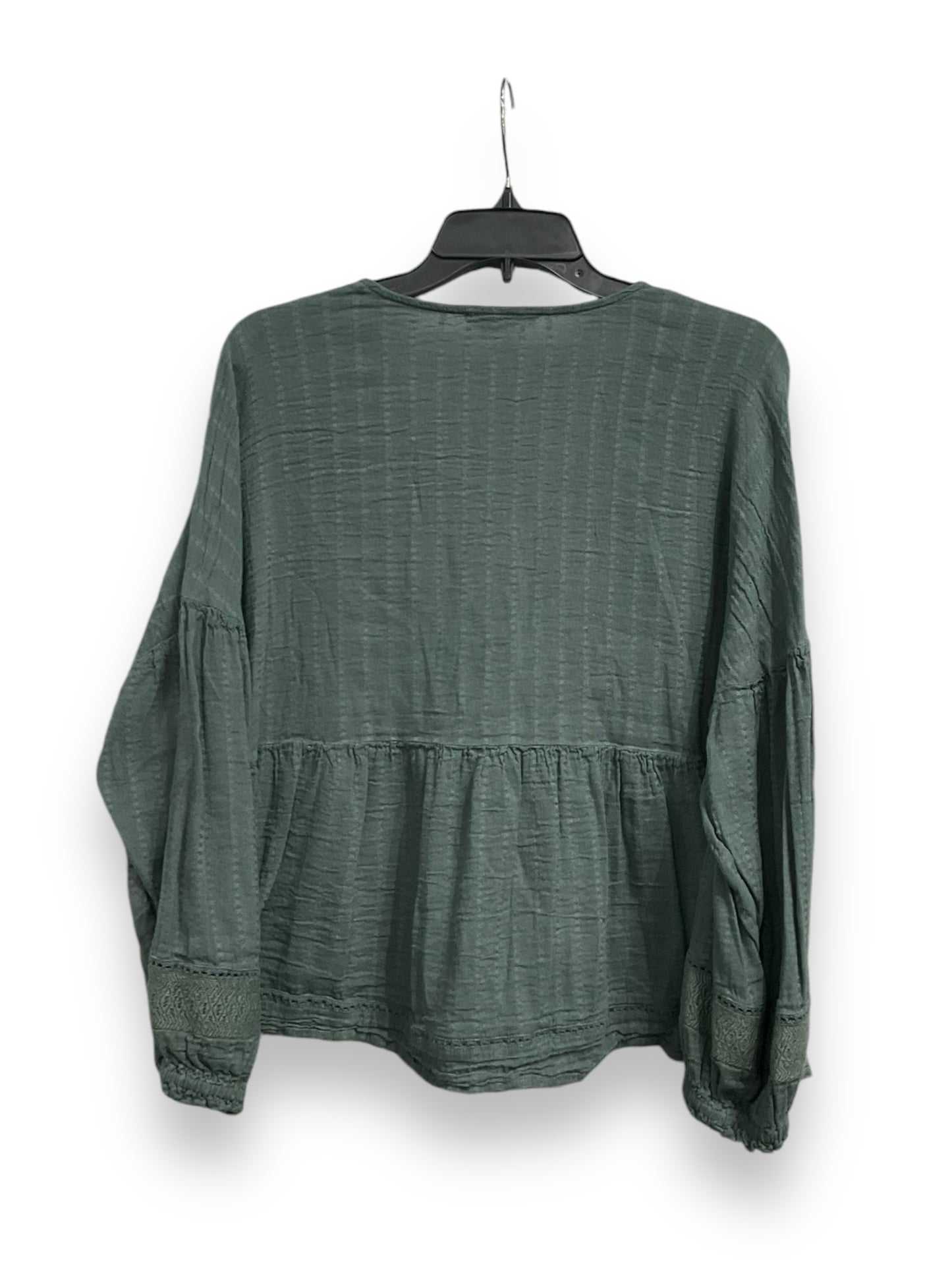 Top Long Sleeve By Lucky Brand In Green, Size: L