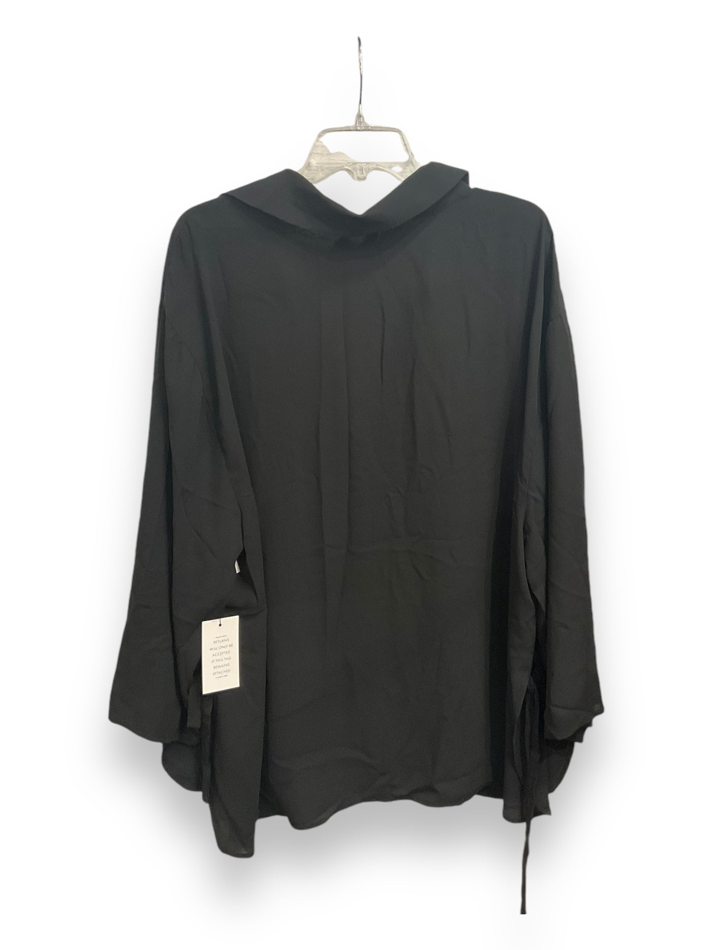 Blouse Long Sleeve By Eloquii In Black, Size: 24