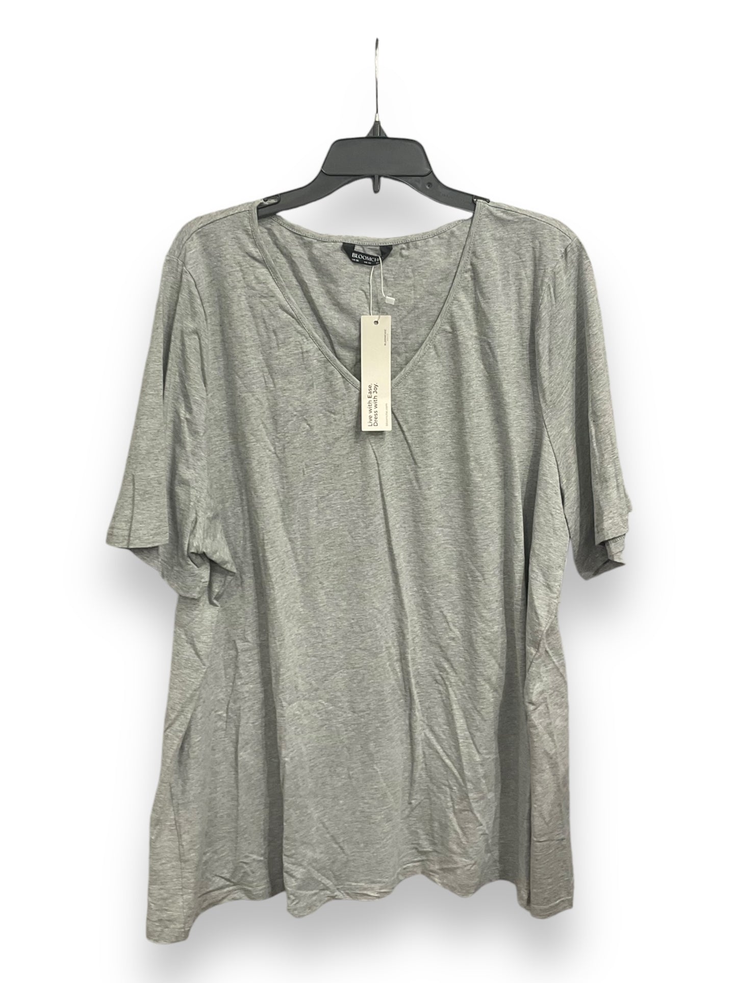 Top Short Sleeve Basic By Clothes Mentor In Grey, Size: 4x