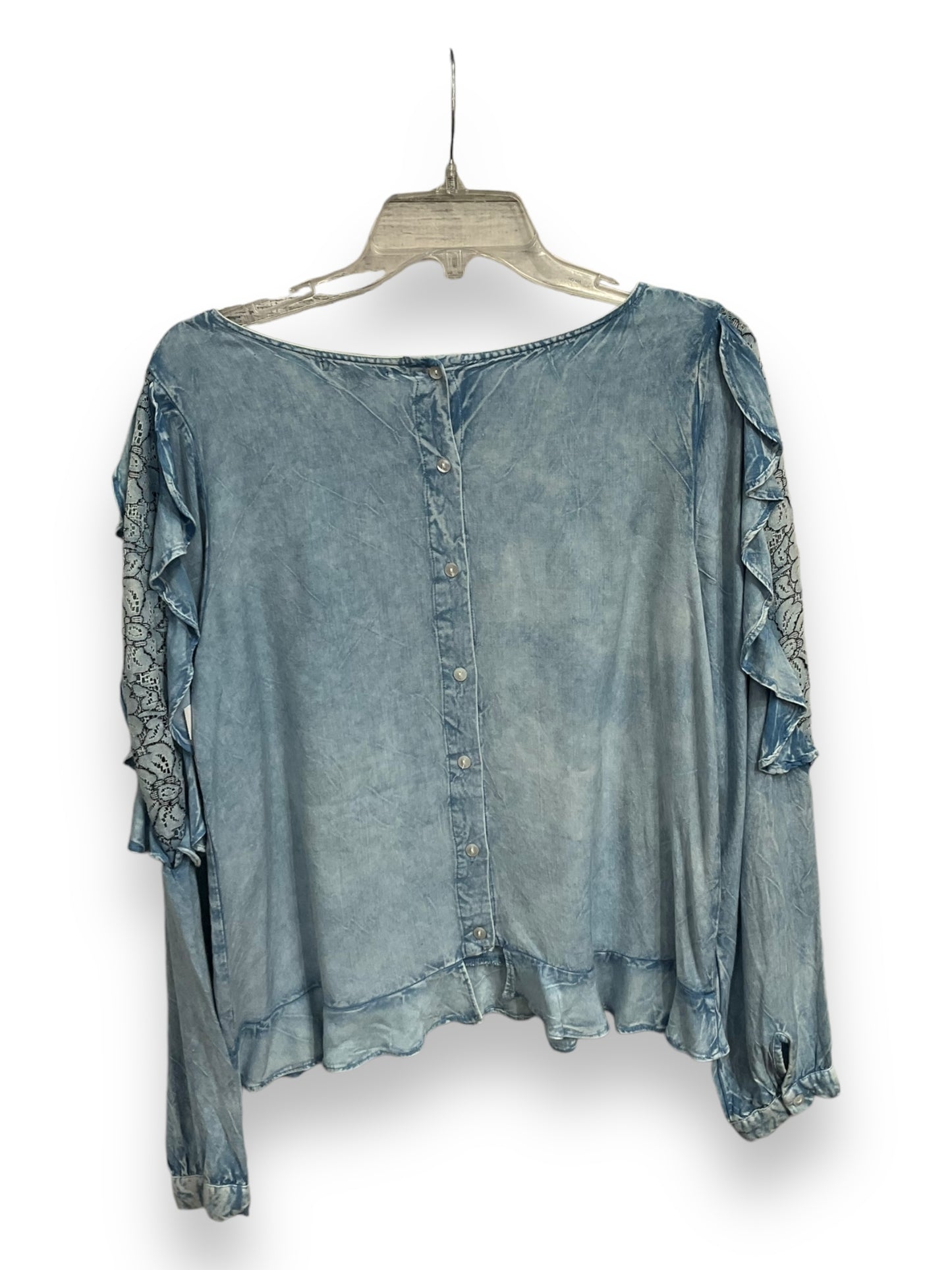 Top Long Sleeve By Style Envy In Blue, Size: M