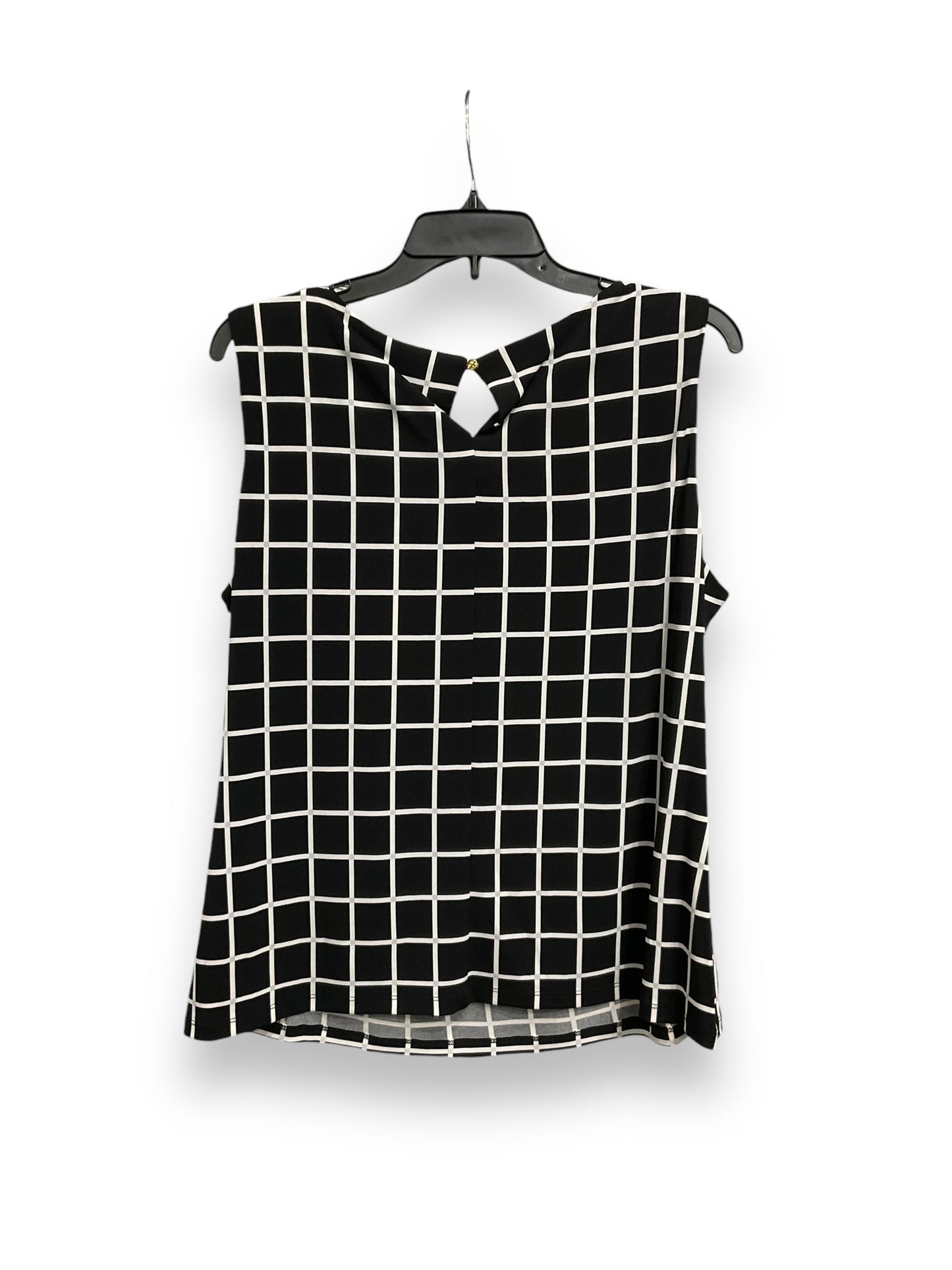 Top Sleeveless By Calvin Klein In Plaid Pattern, Size: Xl