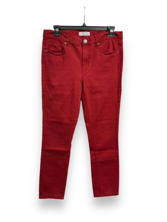 Jeans Skinny By Loft In Red, Size: 6