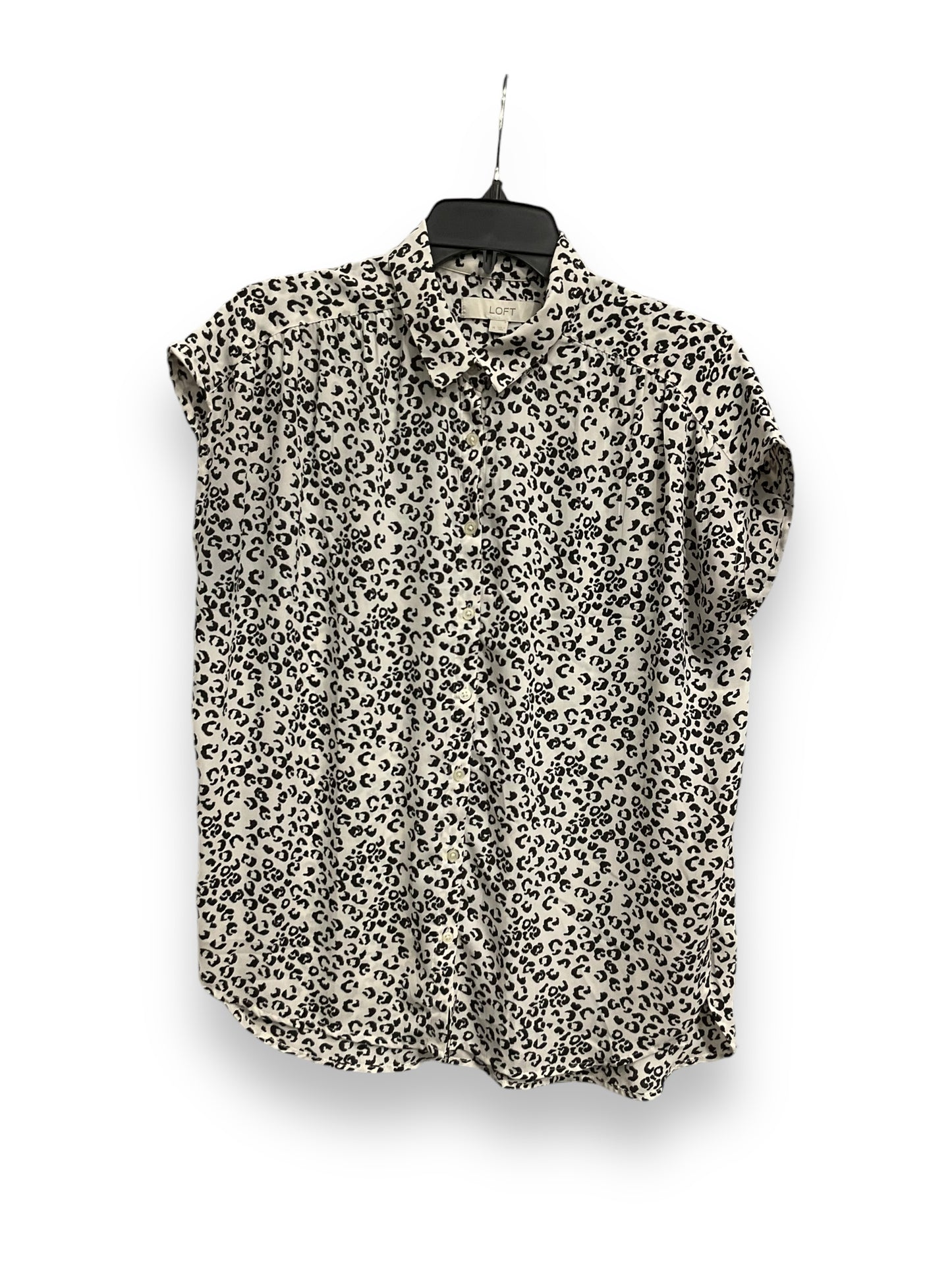 Blouse Short Sleeve By Loft In Animal Print, Size: M