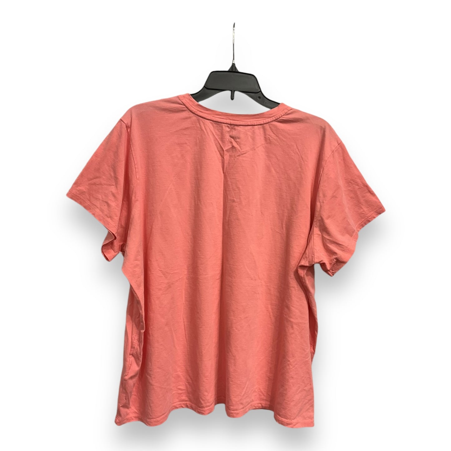 Athletic Top Short Sleeve By Dkny In Pink, Size: 2x