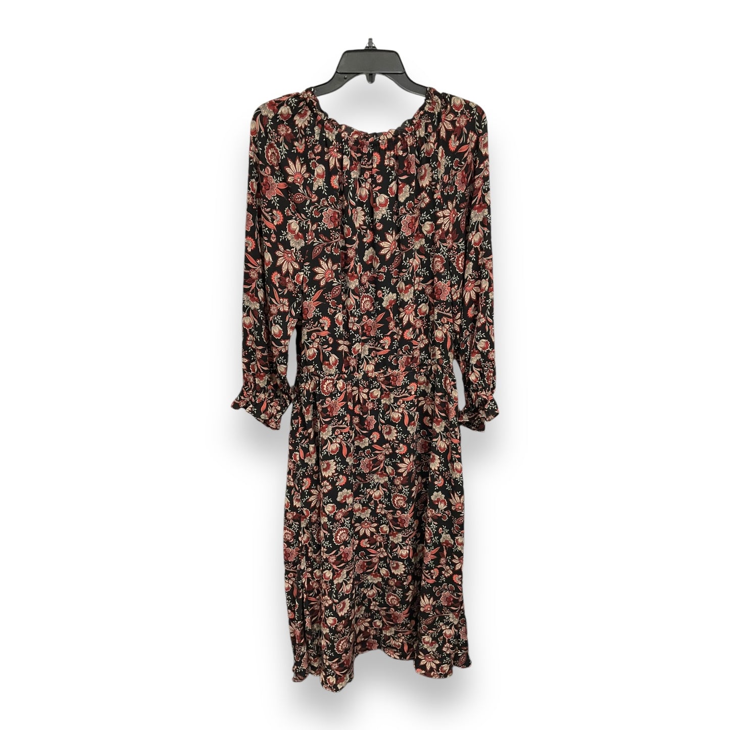 Dress Casual Midi By Talbots In Floral Print, Size: L