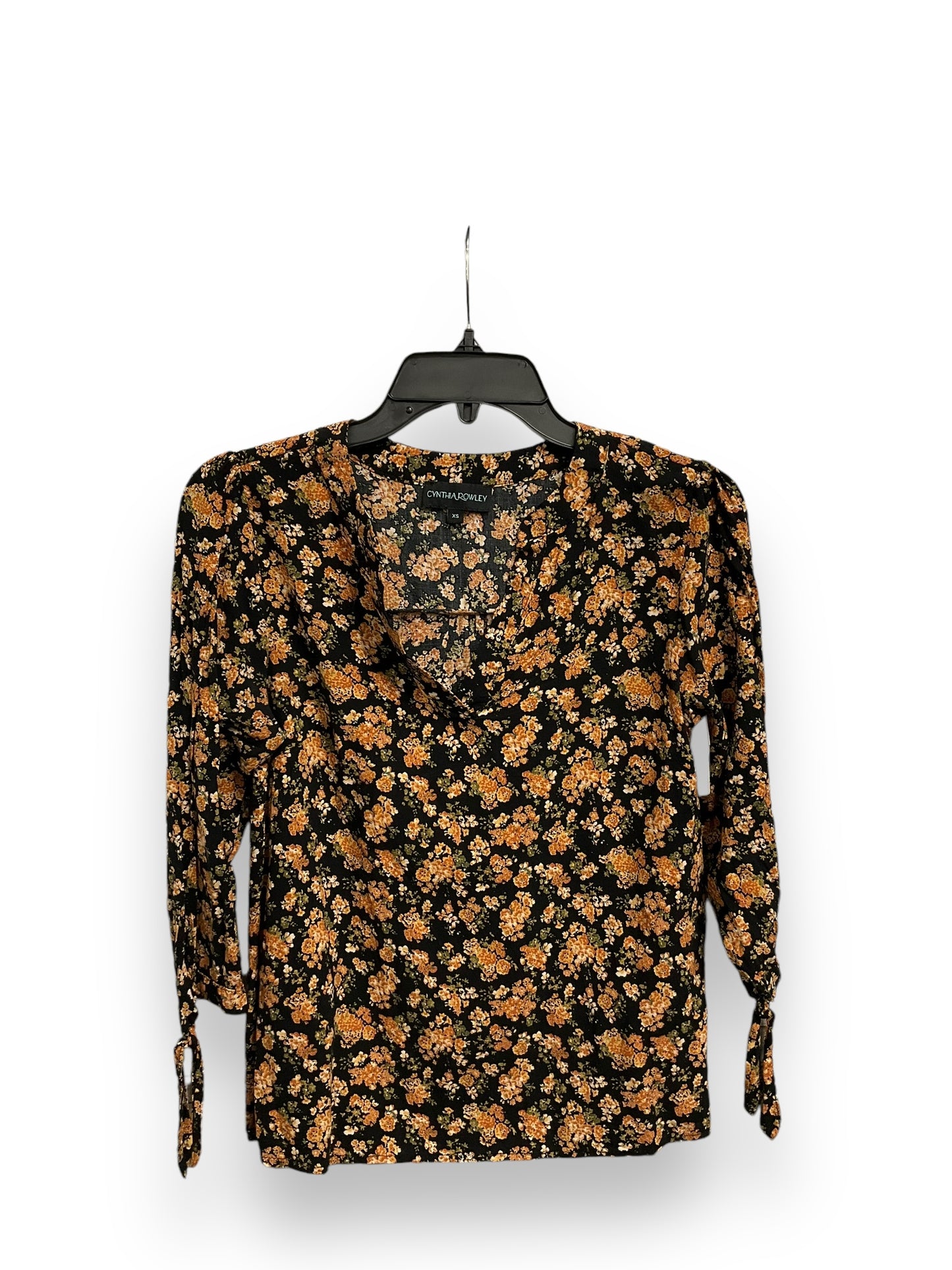 Blouse 3/4 Sleeve By Cynthia Rowley In Floral Print, Size: Xs