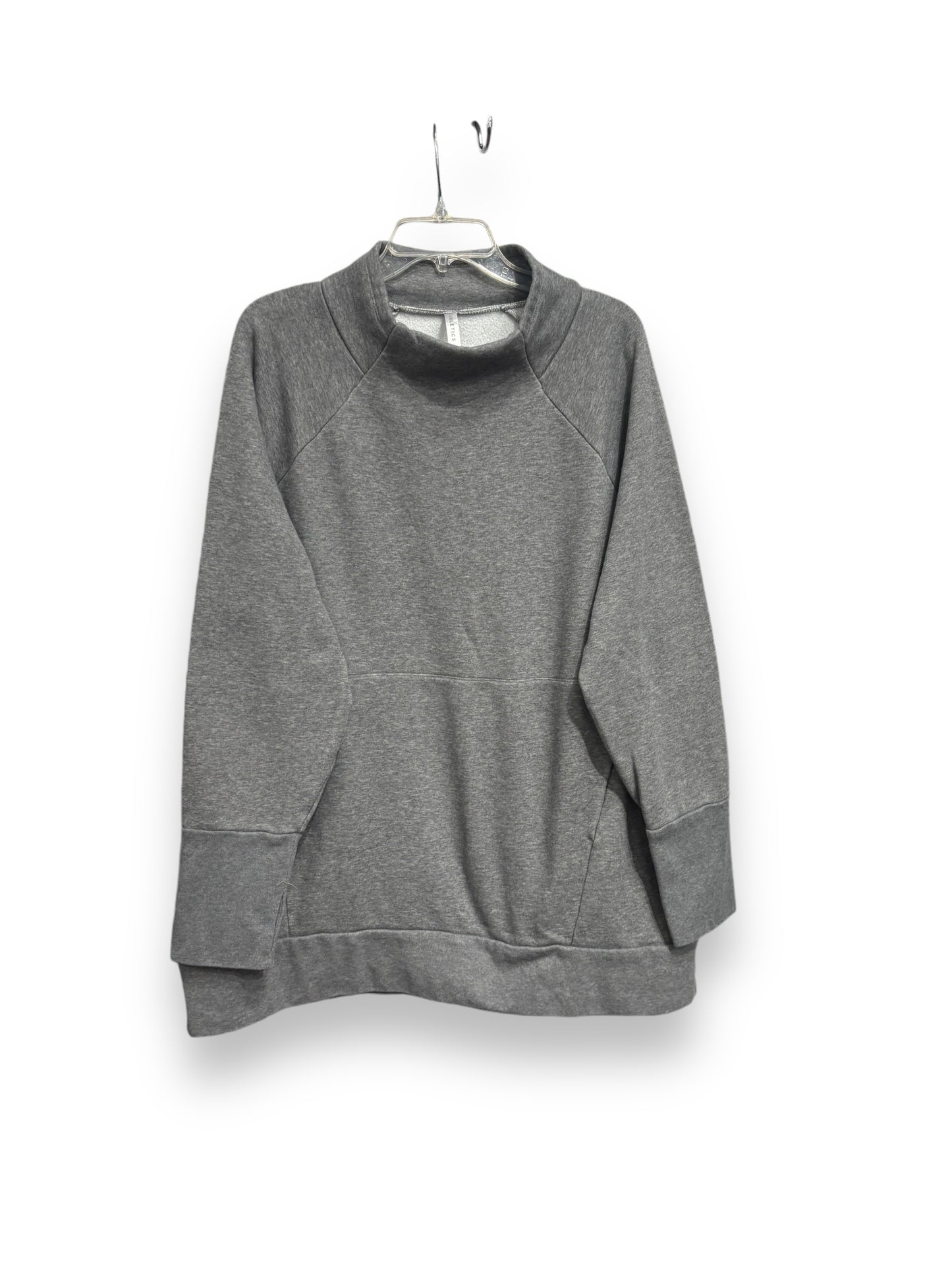 Athletic Sweatshirt Crewneck By Fabletics In Grey, Size: 3x