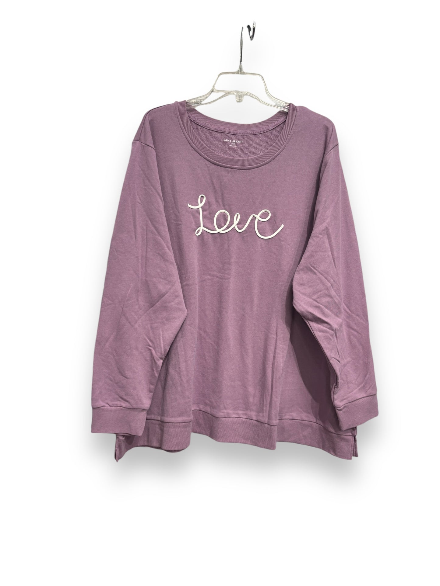 Sweatshirt Crewneck By Lane Bryant In Purple, Size: 4x