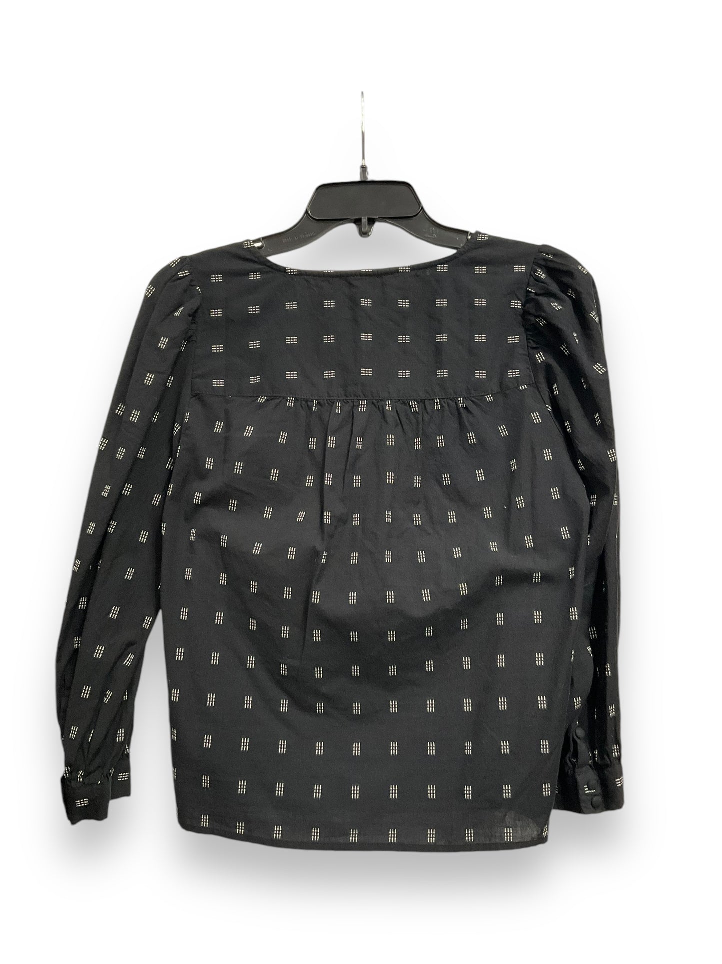 Top Long Sleeve By Madewell In Black & White, Size: Xs