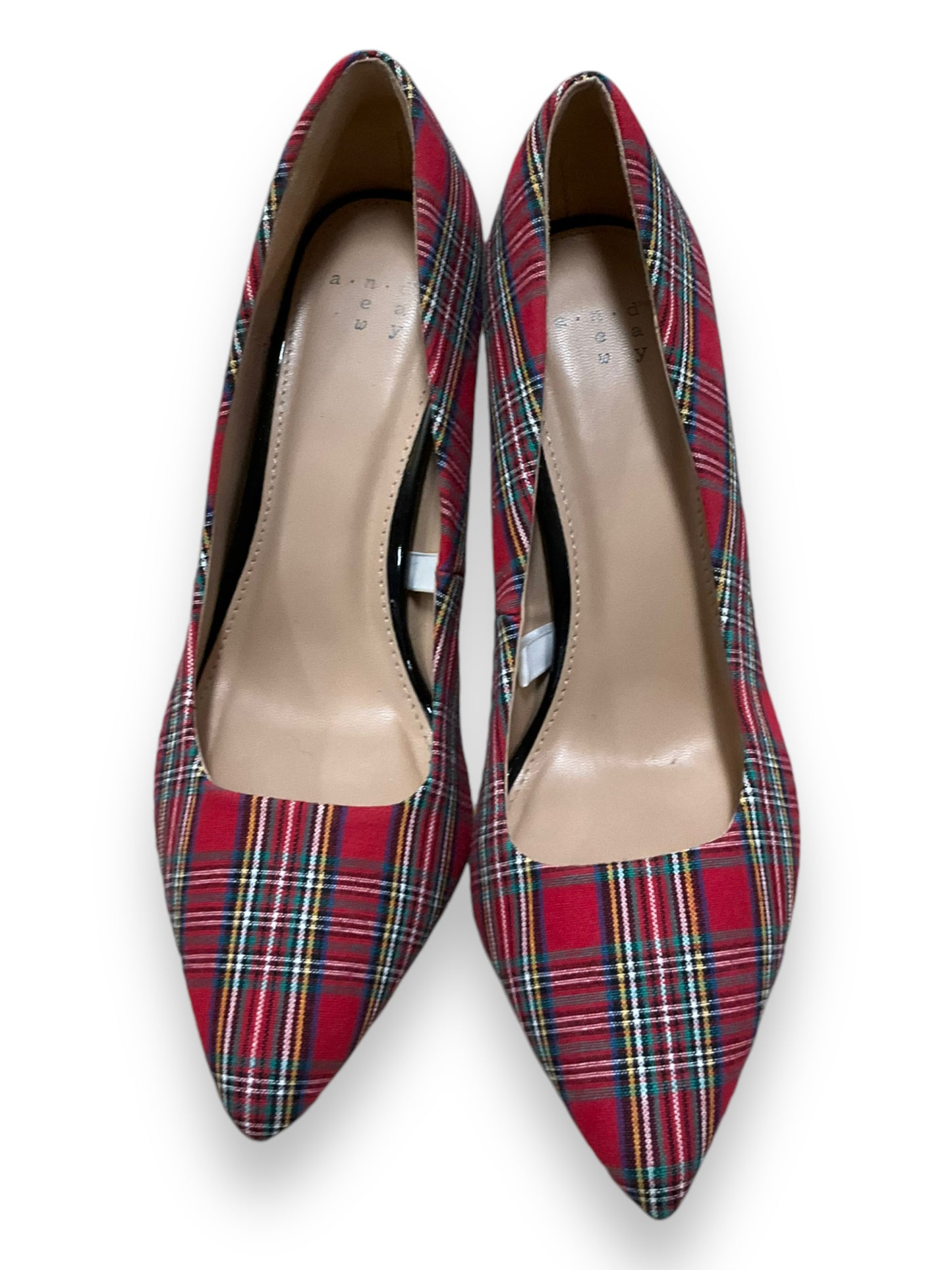 Shoes Heels Stiletto By A New Day In Plaid Pattern, Size: 6.5