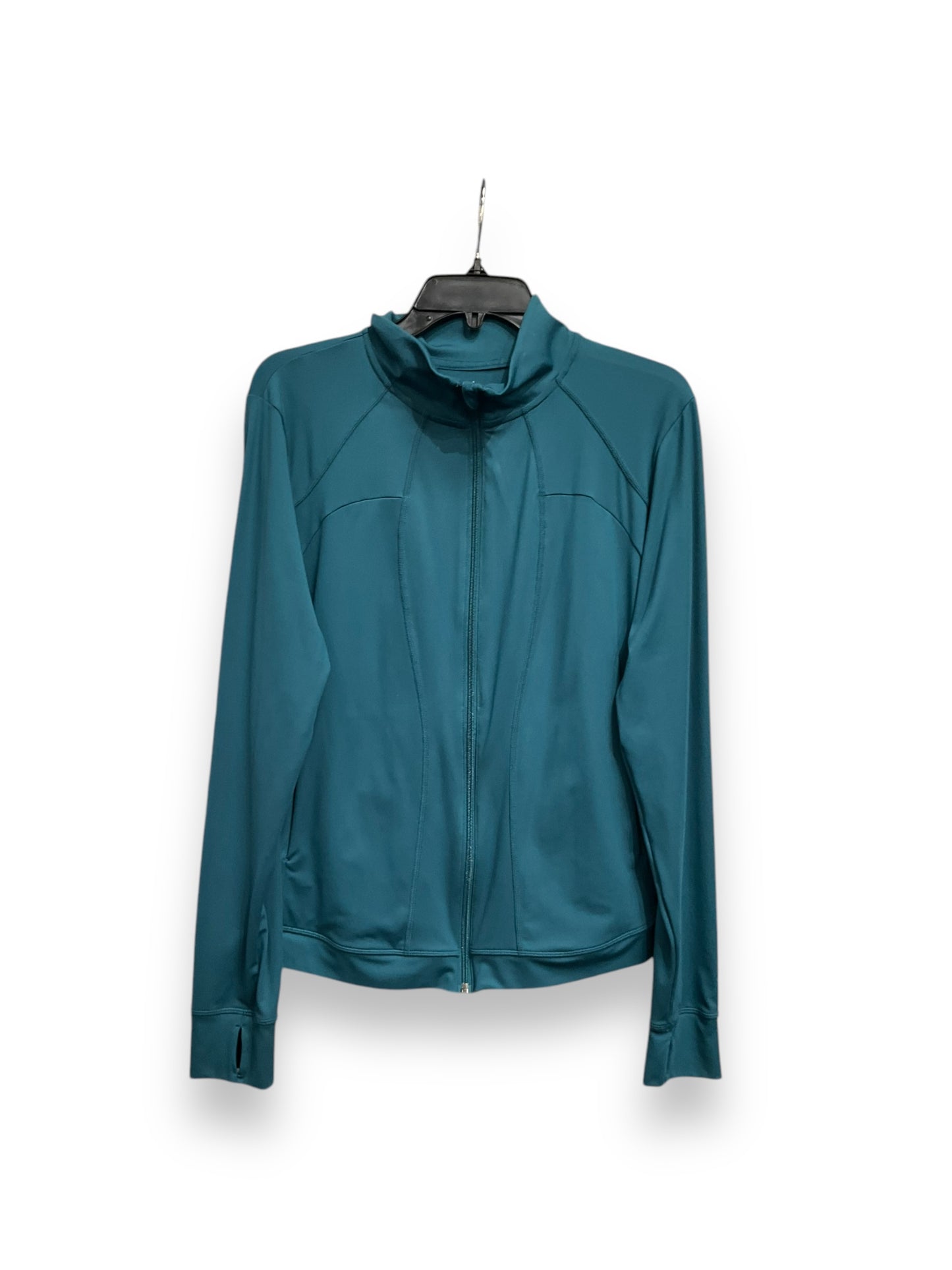 Athletic Jacket By Xersion In Teal, Size: L