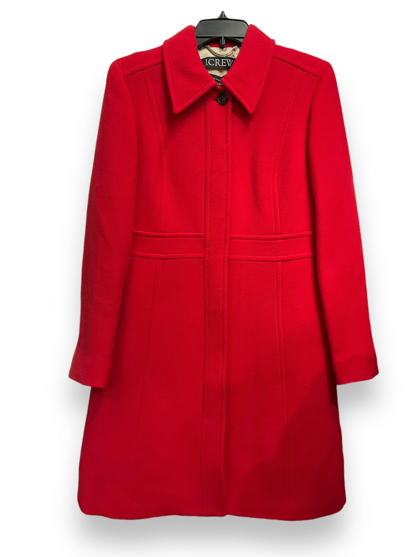 Coat Peacoat By J. Crew In Red, Size: 8