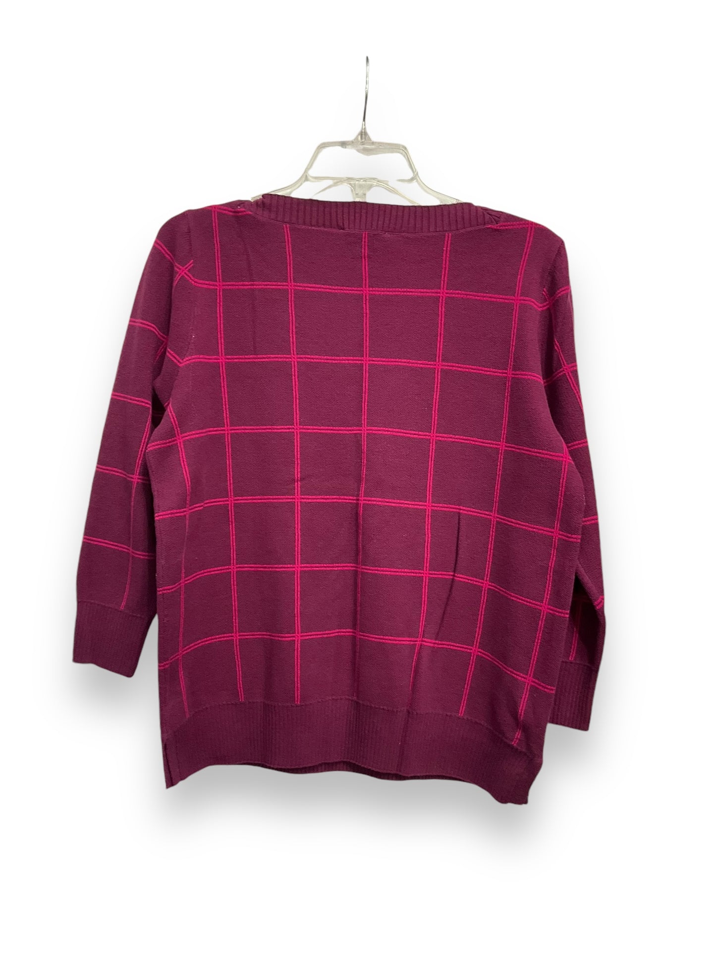 Sweater By Loft In Plaid Pattern, Size: S