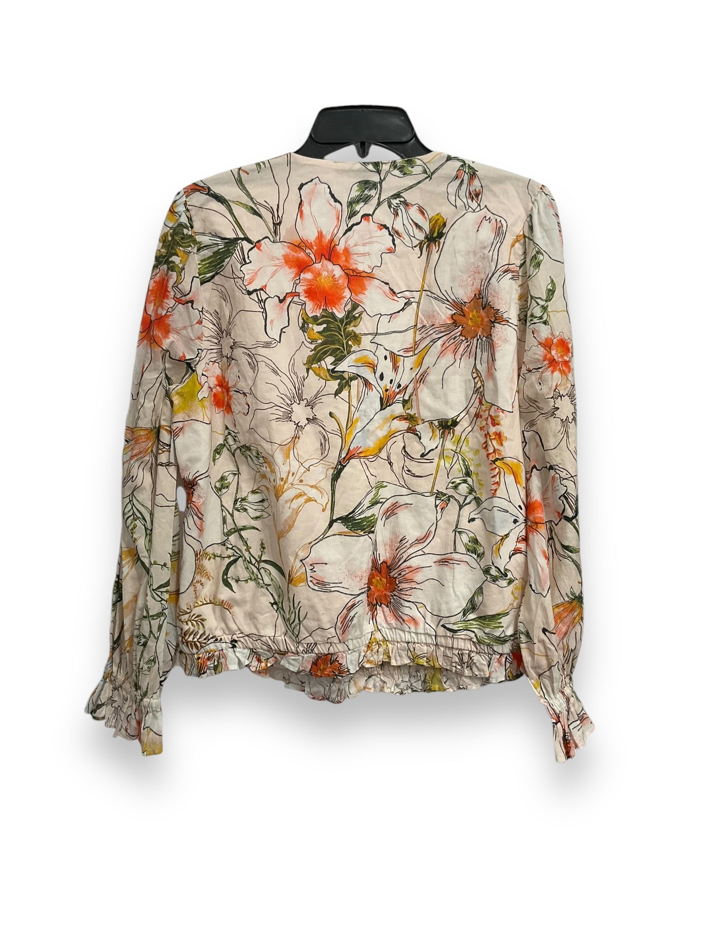 Top Long Sleeve By Inc In Floral Print, Size: L