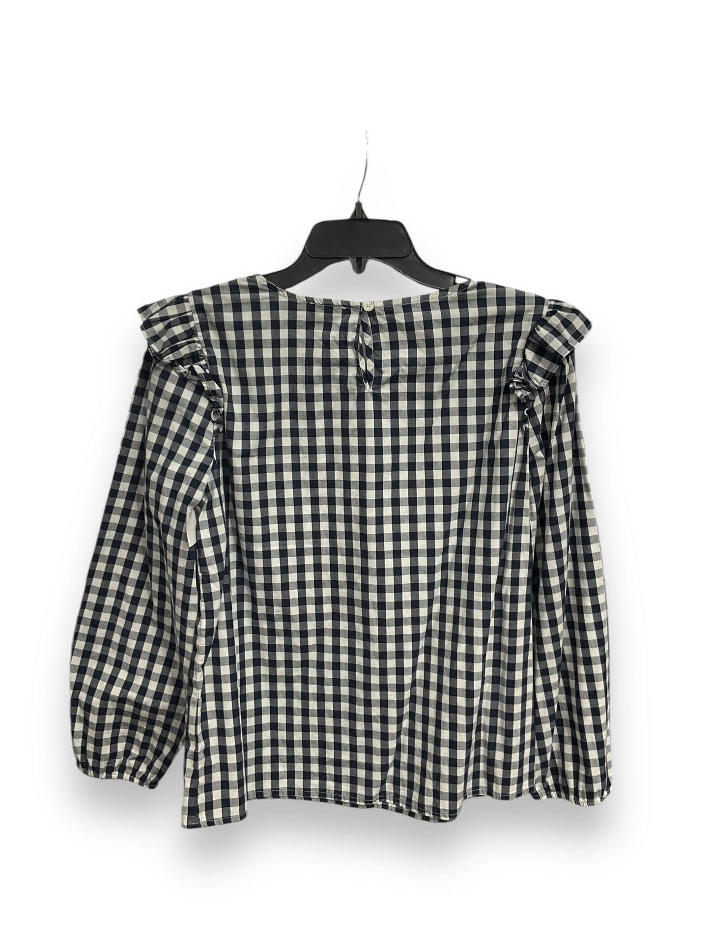 Top Long Sleeve By J. Crew In Plaid Pattern, Size: M