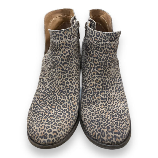 Boots Ankle Heels By Lucky Brand In Animal Print, Size: 8