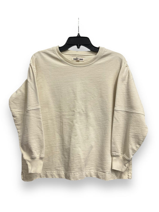 Sweatshirt Crewneck By Clothes Mentor In Cream, Size: Xs