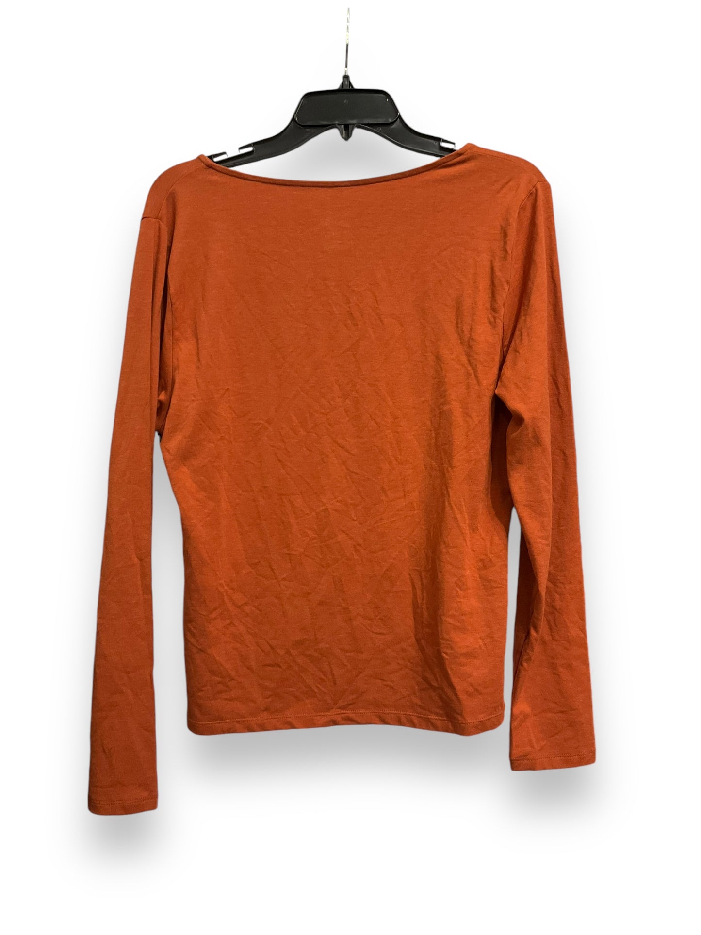 Top Long Sleeve Basic By A New Day In Orange, Size: Xl