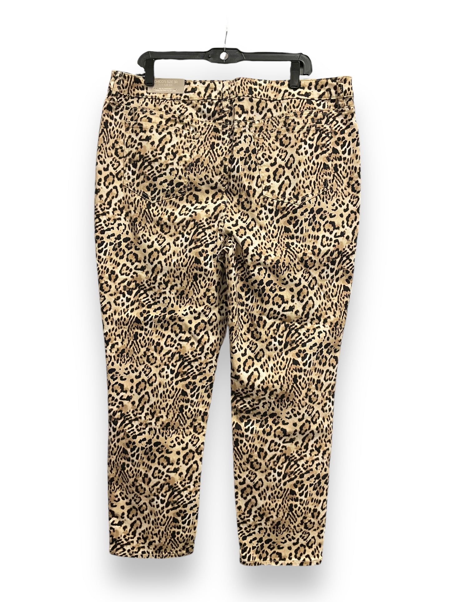 Jeans Skinny By Chicos In Animal Print, Size: 16