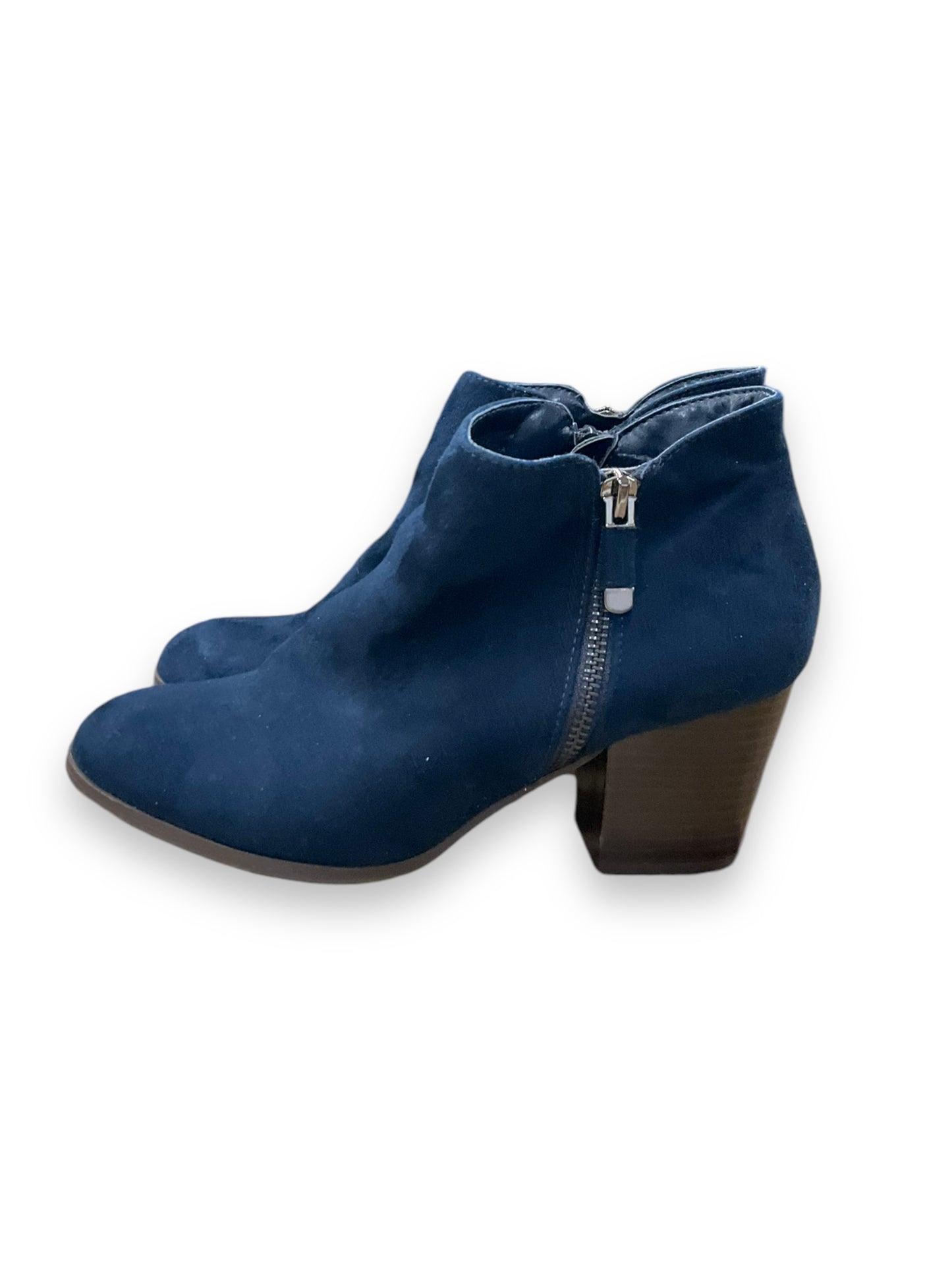 Boots Ankle Heels By Style And Company In Blue, Size: 7.5