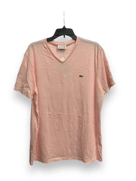 Top Short Sleeve By Lacoste In Pink, Size: Xl