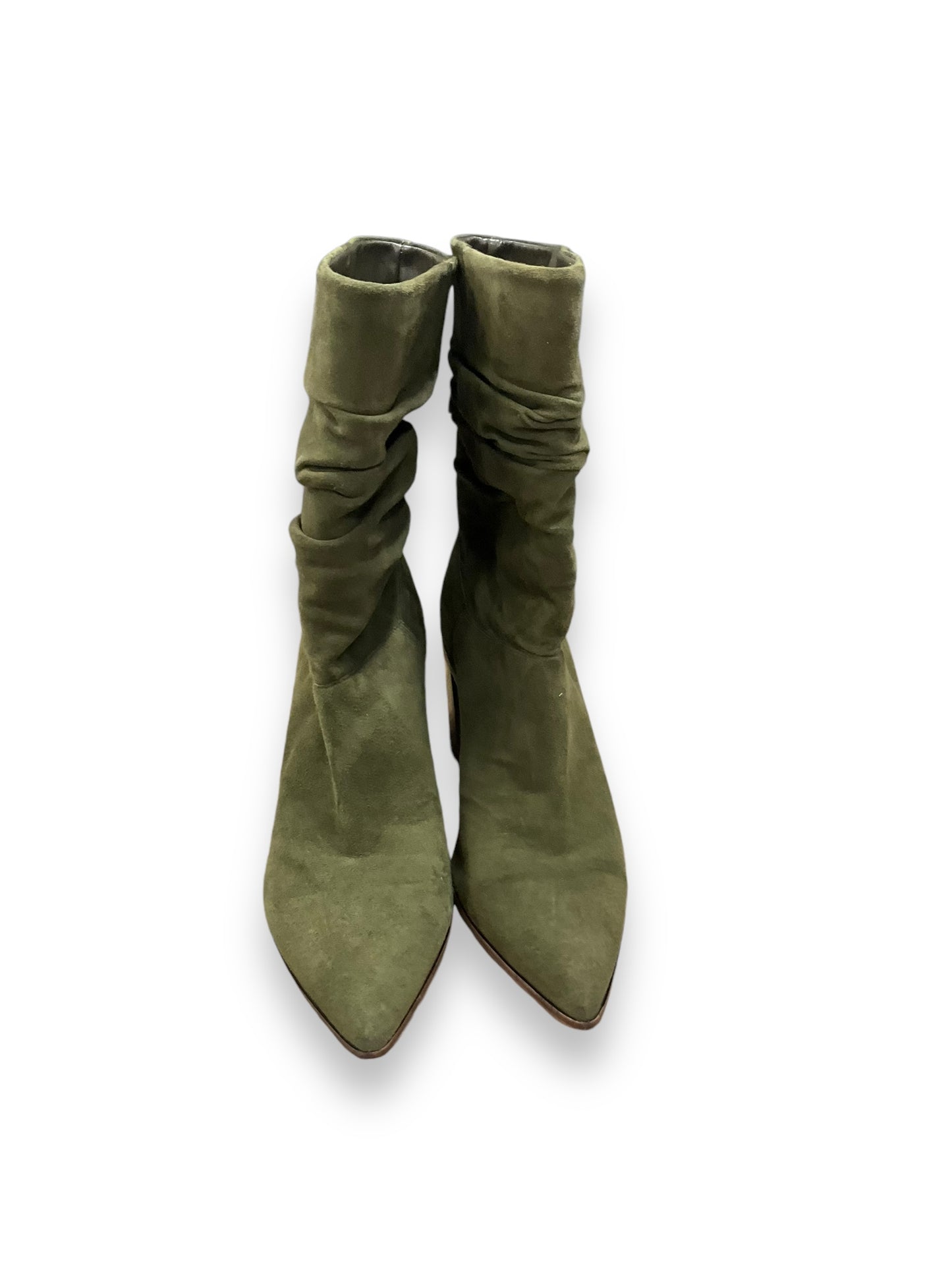 Boots Ankle Heels By Cma In Green, Size: 8