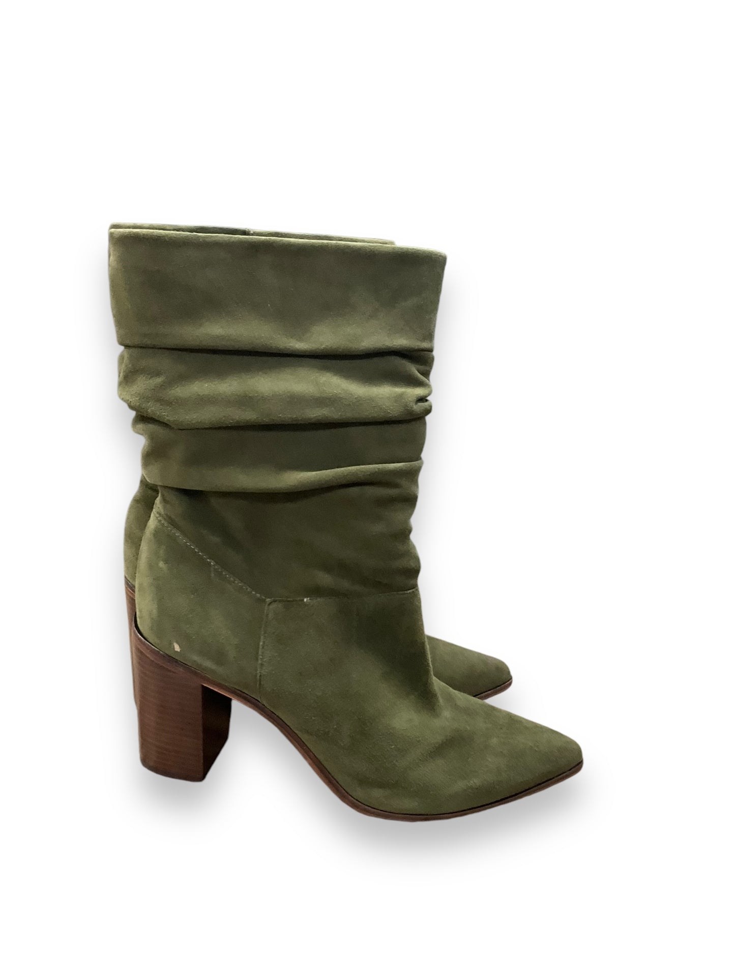 Boots Ankle Heels By Cma In Green, Size: 8