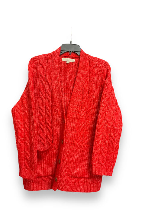 Cardigan By Loft In Red, Size: S