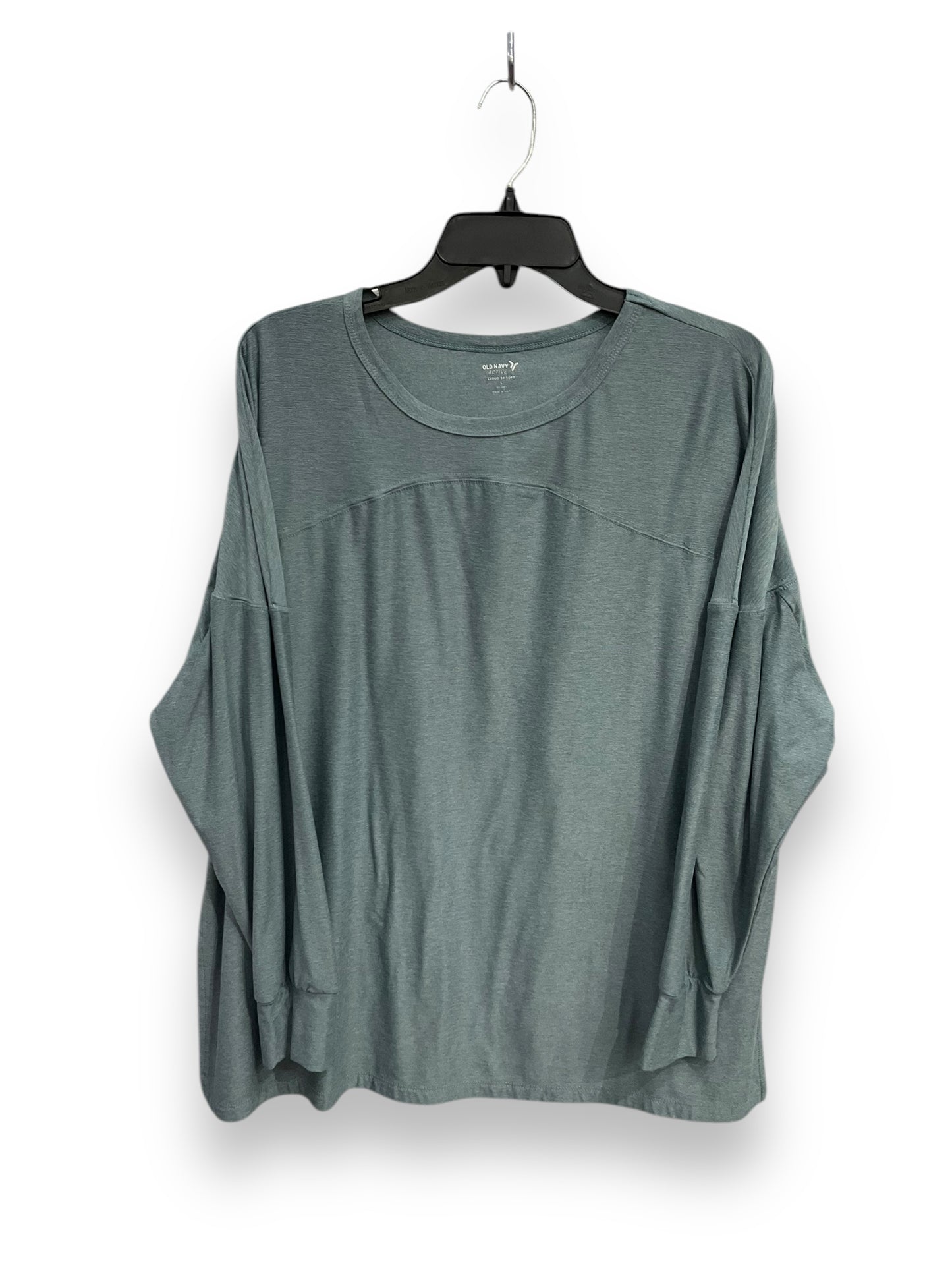 Athletic Top Long Sleeve Crewneck By Old Navy In Teal, Size: L