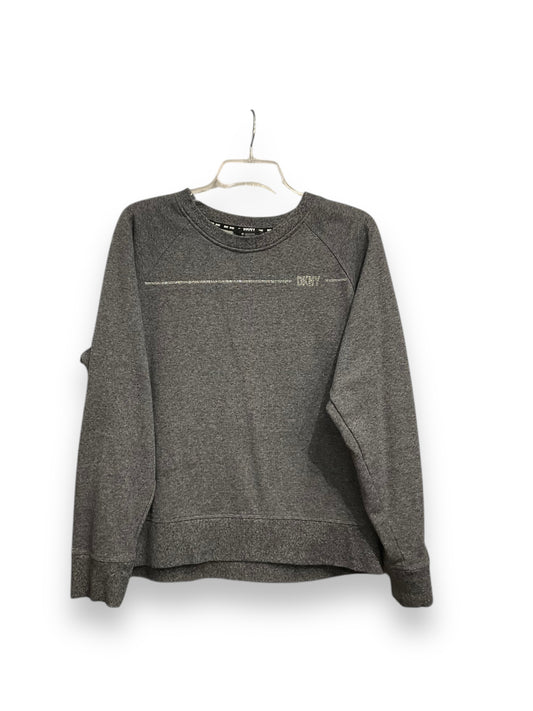 Sweatshirt Crewneck By Dkny In Grey, Size: Xl