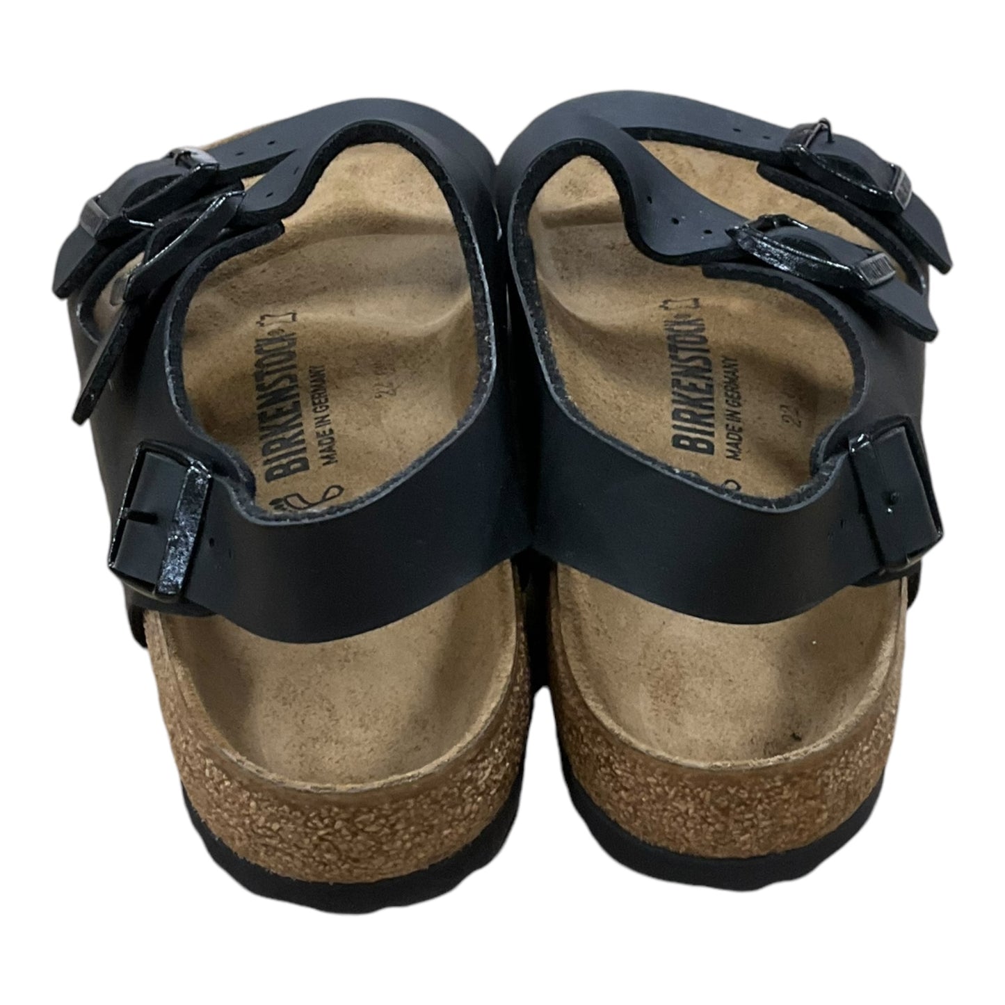 Sandals Flats By Birkenstock In Blue & Tan, Size: 9