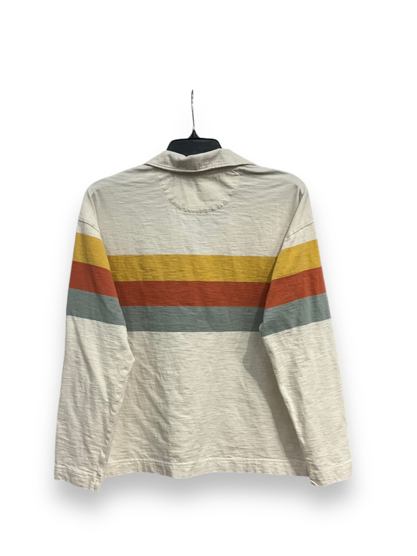 Top Long Sleeve By Faherty In Striped Pattern, Size: M