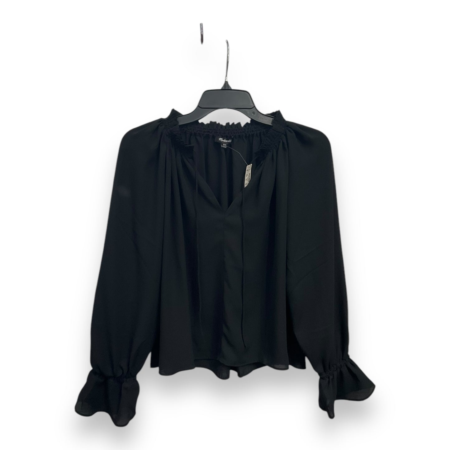 Blouse Long Sleeve By Madewell In Black, Size: Xxs