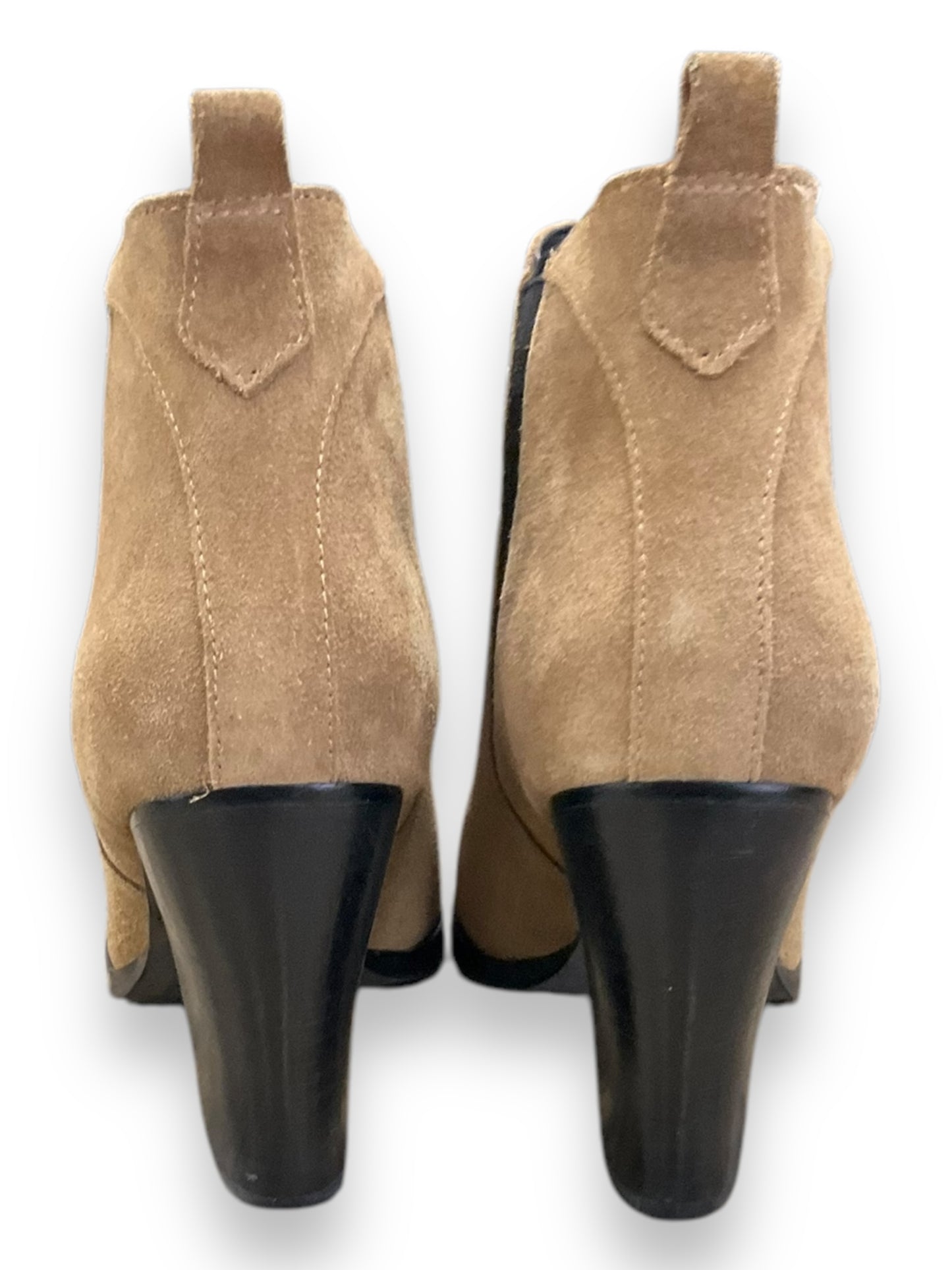 Boots Ankle Heels By Marc Fisher In Tan, Size: 7.5