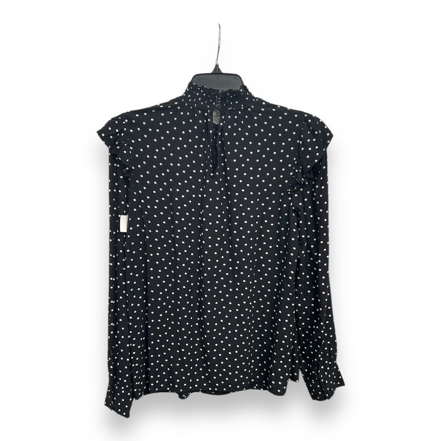 Blouse Long Sleeve By Loft In Polkadot Pattern, Size: Xs