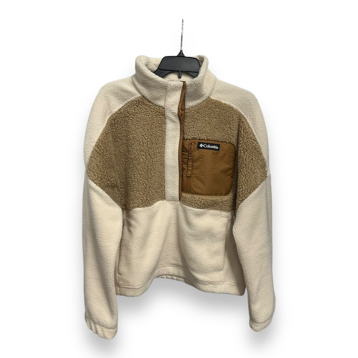 Athletic Fleece By Columbia In Cream & Tan, Size: Xl