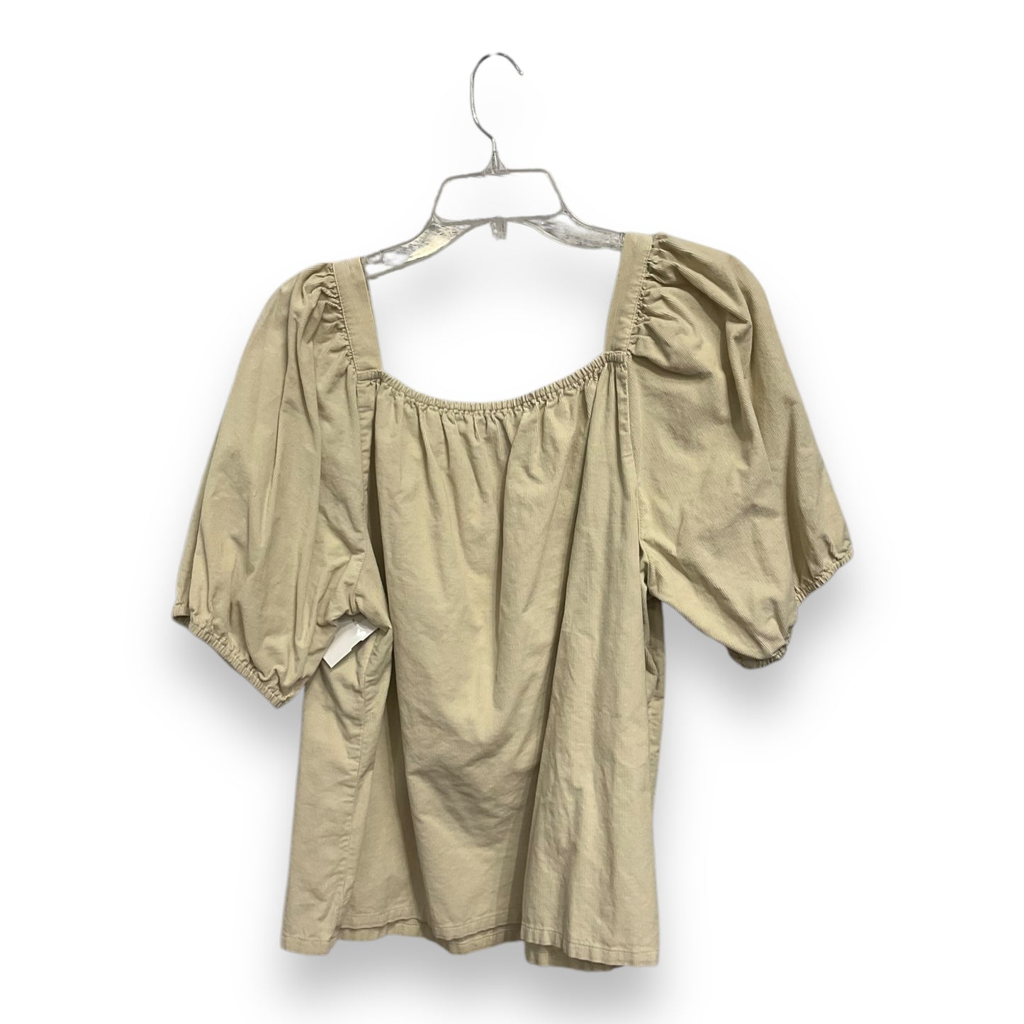 Top Short Sleeve By Loft In Cream, Size: L