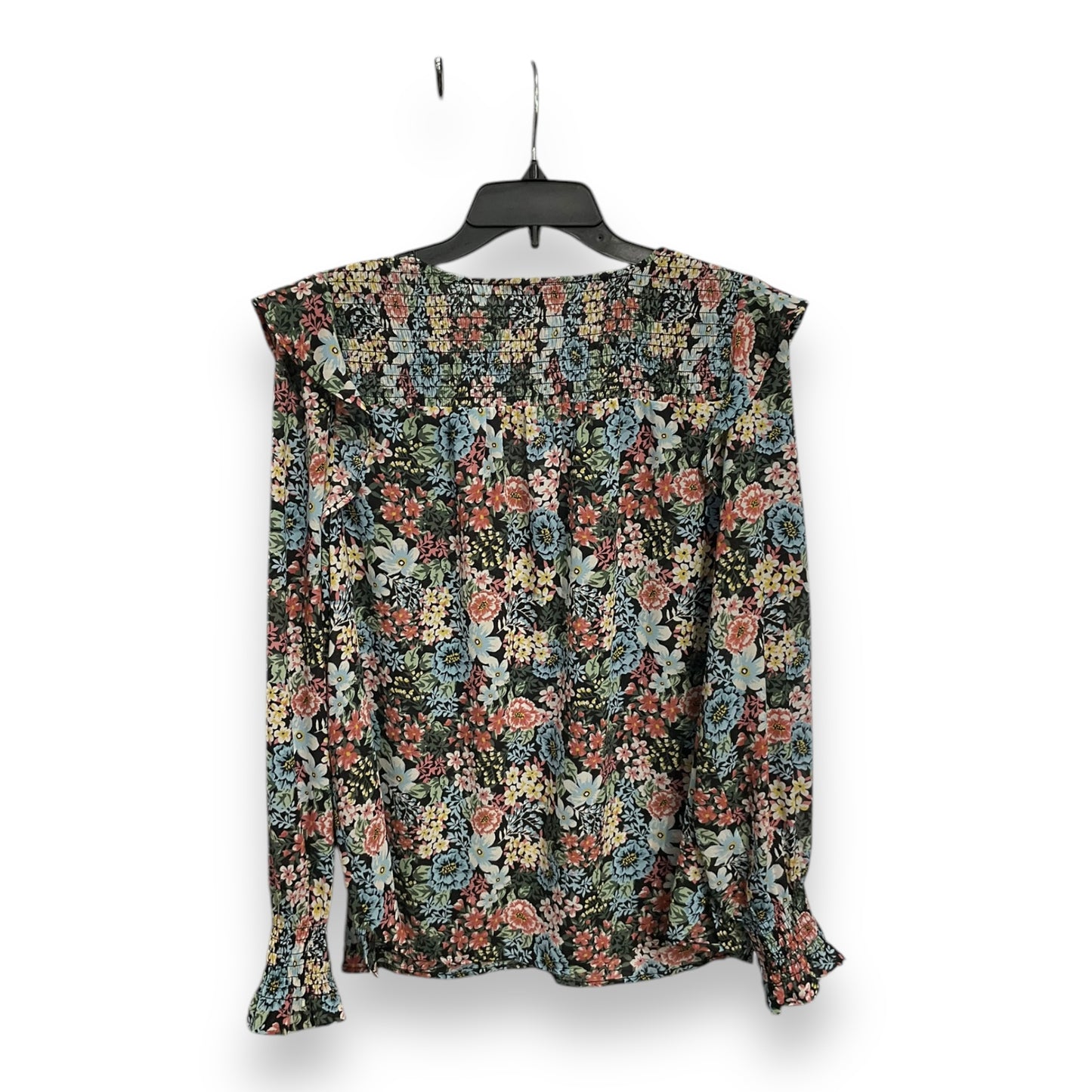 Blouse Long Sleeve By Loft In Floral Print, Size: L