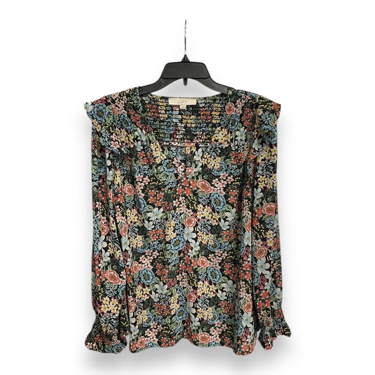 Blouse Long Sleeve By Loft In Floral Print, Size: L