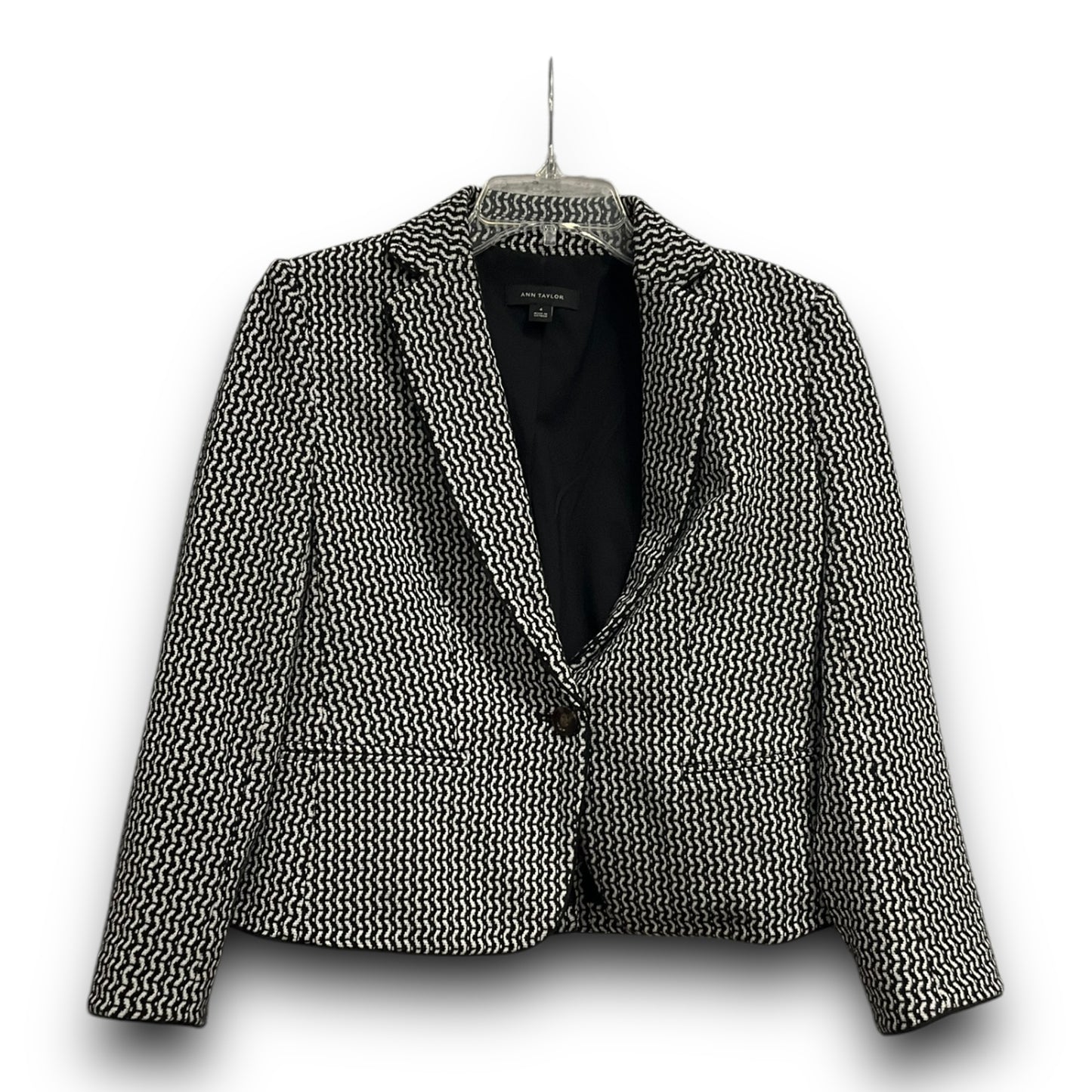 Blazer By Ann Taylor In Black & White, Size: S